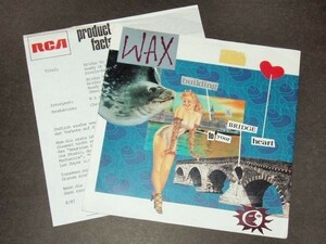 WAX Bridge to Your Heart ドイツ盤シングル+PRシート