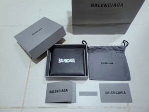 正規品 未使用 BALENCIAGA バレンシアガ CASH SQUARE BIFOLD WALLETキャッシュ スクエア バイフォールド ウォレット 594315 2UQT3 1090