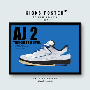 AJ2 エアジョーダン2 バーシティロイヤル Air Jordan 2 Retro Low Varsity Royal キックスポスター 送料無料 AJ2-17