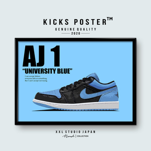 AJ1L エアジョーダン1ロー ユニバーシティブルー Air Jordan 1 Low University Blue スニーカーポスター 送料無料 AJ1-L65