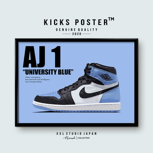 AJ1 エアジョーダン１ ユニバーシティブルー UNC Air Jordan 1 University Blue スニーカーポスターAJ1-144