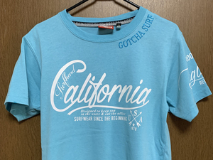 S GOTCHA SURF /ga tea Surf short sleeves print T-shirt light blue 