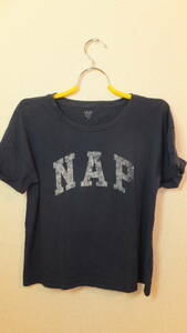 *GAP*NAP Ladies T-Shirts size S Gap lady's short sleeves T-shirt size S USED IN JAPAN navy blue color 