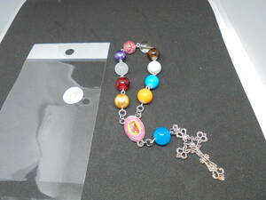  multicolor beads. Mini Rosario *17