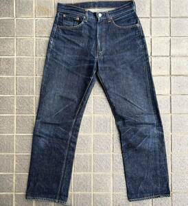 真紺 60s Levis502BIGEビッグE Aタイプ ヒゲ オリジナル ビンテージ / デニム 大戦 片面 革パッチ 501XX 505 606