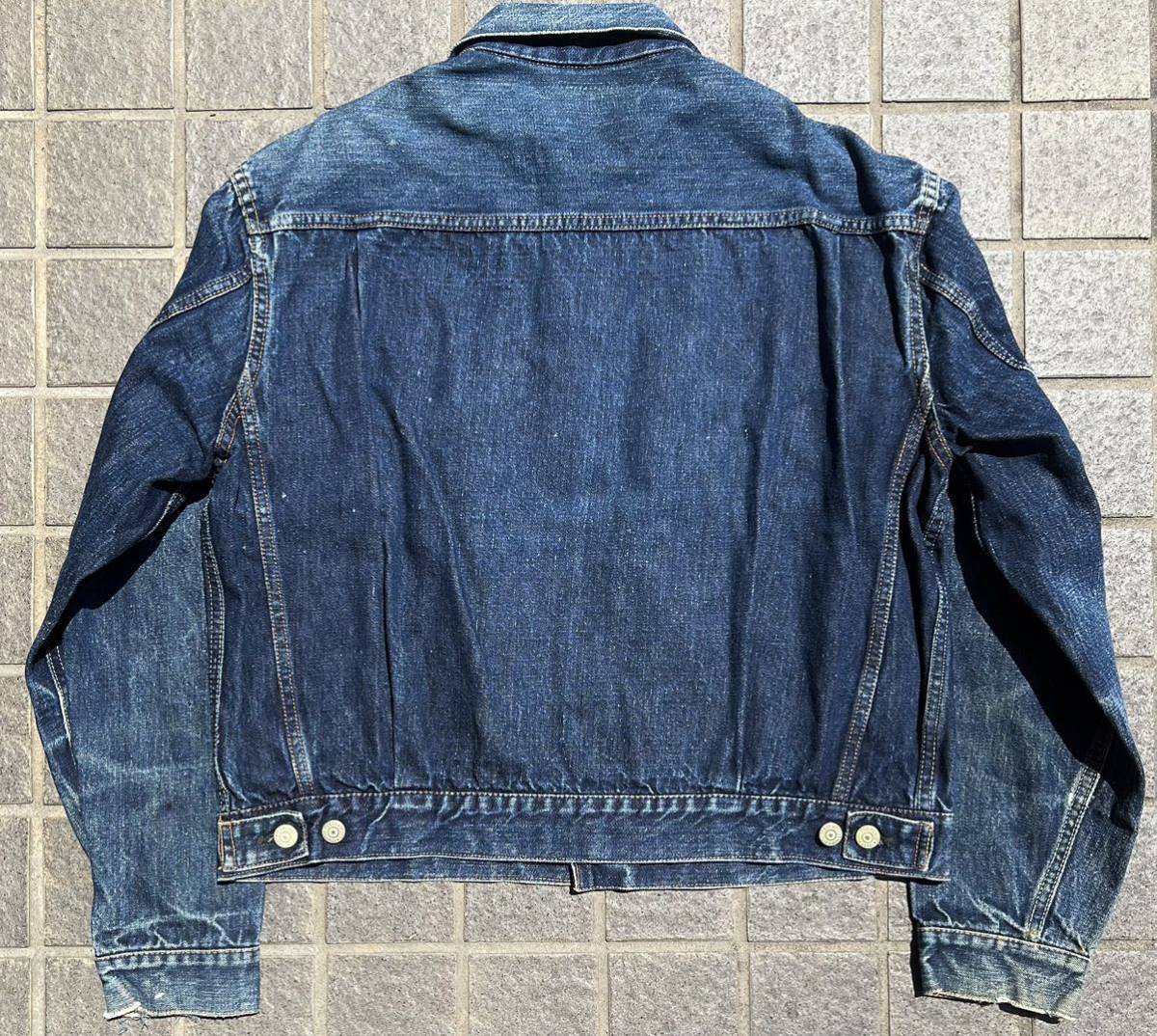 ハギ 濃紺 50s Levis507XX 2nd セカンド 実寸44 革パッチ リーバイス