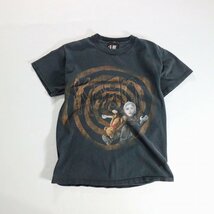 【SALE】F□00年代 giantボディ Korn バンド Tシャツ 半袖 メタル イラスト プリント ブラック 黒 (Sサイズ相当) 中古 古着 k9478_画像1