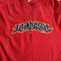 【SALE】F□00年代 Limp Bizkit リンプビズキット バンド プリント Tシャツ レッド 赤色 (Sサイズ相当) 中古 古着 k7237_画像2