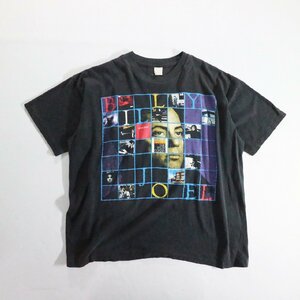 【SALE】F□80年代 Billy Joel ビリージョエル Storm Front Print Tシャツ ブラック 黒色 (XL) 中古 古着 k7841