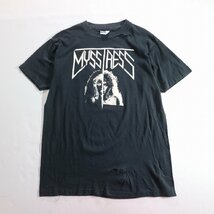 【SALE】F□90年代 USA製 Hanes ヘインズ Mysstress プリント Tシャツ ブラック 黒色 (L) 中古 古着 k7085_画像1