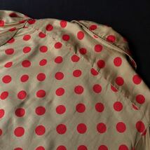 60s Tom Jones Italian Collar Polka Dot Pattern Cotton Open Collar Shirt 60年代 トムジョーンズ 水玉柄 ドッド柄 オープンカラーシャツ_画像7