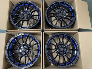 新品 WEDS ウェッズスポーツ SA72R 17x7.5+48 5/100 BLC2 86 BRZ カローラツーリング シエンタ プリウス インプレッサ 4本セット 在庫有