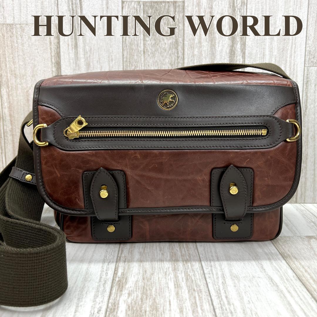 HUNTING WORLD ハンティングワールド バチュークロス レザー 黒 状態