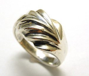 SP*11 number *USED washing settled SILVER925 5.5g leaf design Vintage ring 925