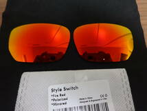 POLARIZED刻印入り！！★オークリー STYLE SWITCH　スタイルスイッチ用 カスタム偏光ハイグレードレンズ RED Color Polarized_画像1