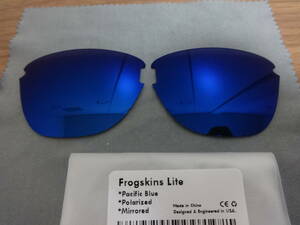 処分価格！ Frogskins Lite フロッグスキンライト用 カスタム偏光レンズ 　PACIFIC BLUE　Color Polarized 新品 オークリー