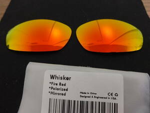 ★オークリー WHISKER/ ウィスカー用 カスタム偏光レンズ RED Color Polarized 新品 