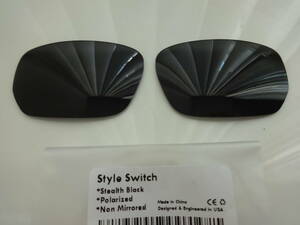 ★オークリー STYLE SWITCH　スタイルスイッチ用 カスタム偏光レンズ　BLACK Color Polarized