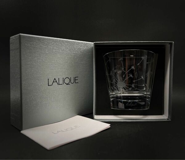 ラリック LALIQUE ロックグラス　ワイングラス　タンボボ　蜻蛉　箱付き