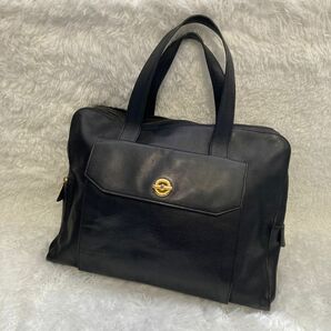 希少　セリーヌ　CELINE トートバッグ　ゴールド金具　ラウンドジップ　レザー