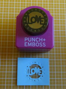 レア　パンチ＋エンボス　「LOVE」　PUNCH+EMBOSS クラフトパンチ　フレームパンチ　輸入品　廃盤品　