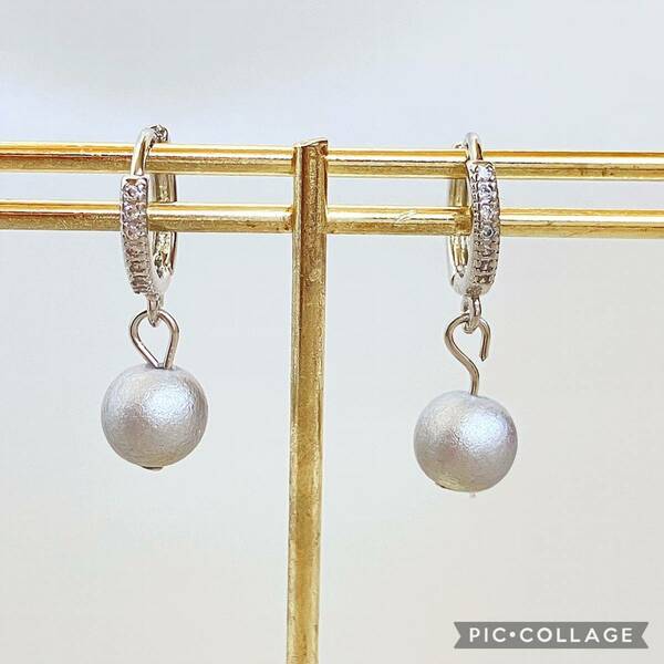 ☆パールのピアス シルバー☆ 銀 耳飾り イヤリング ハンドメイド アクセサリー パーティー 結婚式 二次会 普段使い