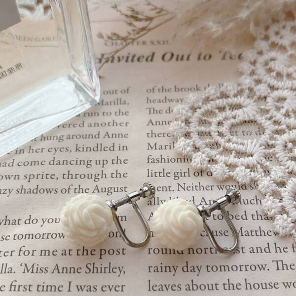 アンティークイヤリング シルバー☆vintage jewelry accessories A220