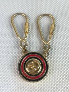 A7840○GUCCI グッチ オールドグッチ キーホルダー キーリング ビンテージ ゴールド系 ゴールドカラー アクセサリー 中古 【未確認】