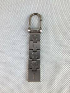 A78410GUCCI Gucci key holder key ring metal band Logo silver group silver color accessory used [ not yet verification ]