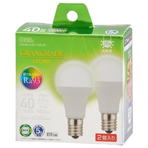 【2個】 LED電球 LDA4N-G-E17 RA 2P （昼白色） ×1セット