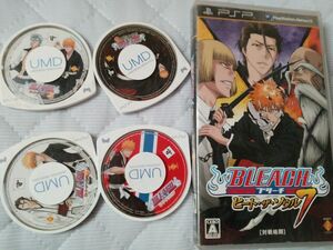 psp BLEACH 　ヒート・ザ・ソウル 1,4から7　5セット