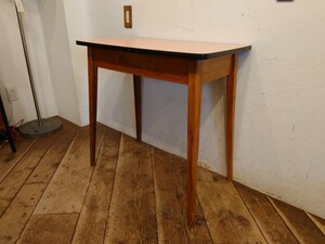 ビンテージ ミッドセンチュリーデザイン メラミントップ テーブル 幅80cm/レトロ ダイニングテーブル 作業台 作業テーブル カフェ