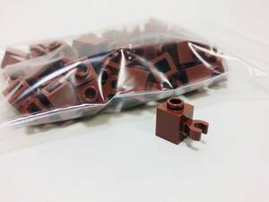 【新品未使用】レゴ　LEGO　ブロック　垂直　クリップ　1x1 ブラウン　茶　50個　１×１