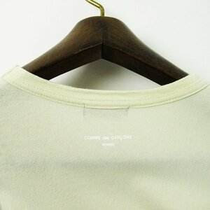 r4a052513★希少 80s COMME des GARCONS HOMME コムデギャルソンオム 80年代 バックロゴ Tシャツ ベージュ系 メンズ L相当