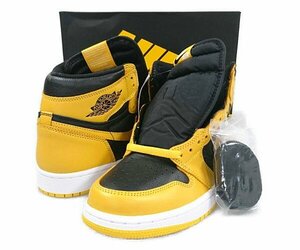 NIKE 555088-701 AIR JORDAN 1 RETRO HIGH OG Pollen エアジョーダン シューズ イエロー×ブラック サイズUS9=27cm 正規品 / 28871