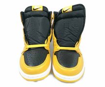 NIKE 555088-701 AIR JORDAN 1 RETRO HIGH OG Pollen エアジョーダン シューズ イエロー×ブラック サイズUS9=27cm 正規品 / 28871_画像3