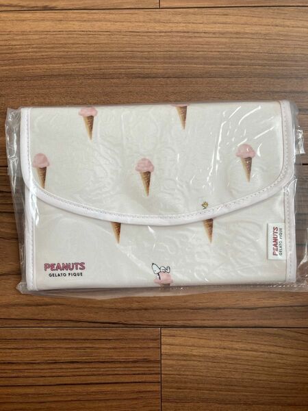 gelato pique ジェラートピケ スヌーピー アイスクリーム柄　母子手帳ケース Mサイズ ピンク 定価4730円