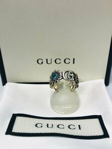 qoj.YSY02　GUCCI　グッチ　ダブルG　マザー　シルバーリング　9号