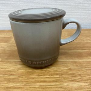 未使用 新品 ル・クルーゼ 蓋付きマグカップ ブラウン Le Creuset ルクルーゼ 蓋付マグ グラデーション 陶器