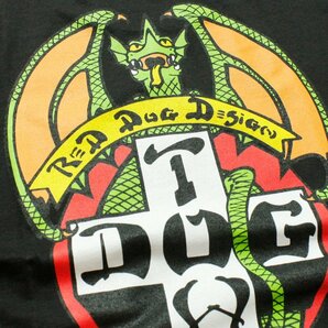 新品 DOGTOWN ドッグタウン Tシャツ USA企画 アメリカ製 レッドドッグクロス OG RED DOG 70S 西海岸 オールドスケート 黒 ブラック XLの画像3