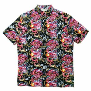 セール SALE 新品 DGK 半袖シャツ レーヨンシャツ アロハシャツ 龍 ドラゴン 漢字 skate スケートブランド XL