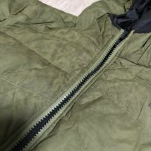 中古 THE NORTH FACE リバーシブル ジャケット ザ ノースフェイス 子ども用 キッズ カーキ 黒 ブラック 秋冬用 L 登山 キャンプ 山 長袖_画像8