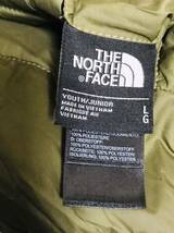 中古 THE NORTH FACE リバーシブル ジャケット ザ ノースフェイス 子ども用 キッズ カーキ 黒 ブラック 秋冬用 L 登山 キャンプ 山 長袖_画像6