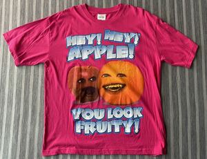 HEY！HEY！APPLE！ANNOYING　ORANGE　ピンク Tシャツ　3L