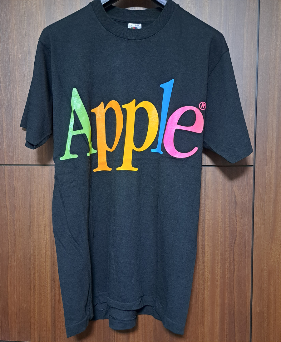 80s Apple アップル Tシャツ ヴィンテージ トラビススコット 青 XL