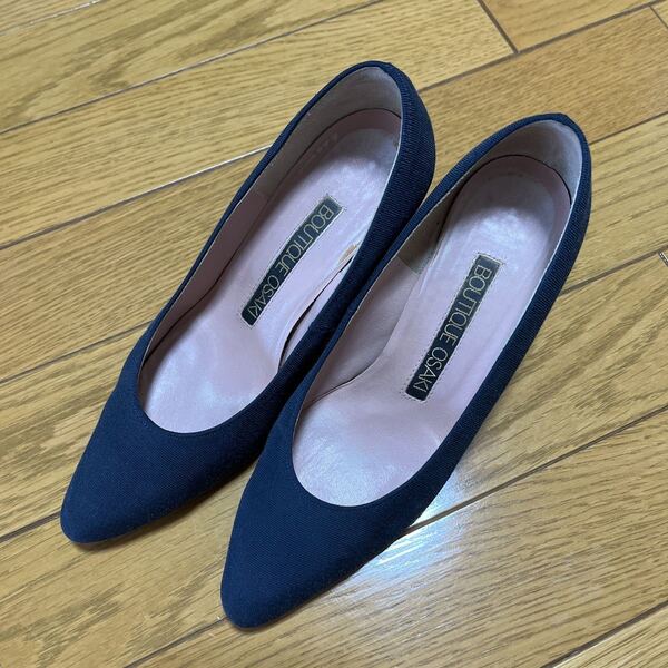 お値下げ !送料込!BOUTIQUE OSAKI ハイヒール 22㎝ 紺色 used