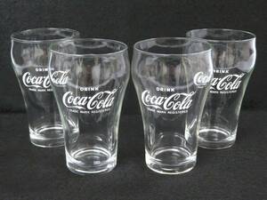 28192☆コカ・コーラ ファウンテン グラス 4点セット Coca-Cola コップ ビンテージ 昭和レトロ