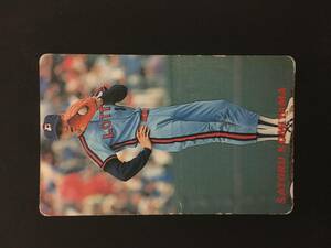  Calbee Professional Baseball card 91 year No.100 Komiyama Satoru Lotte 1991 year ( for searching ) rare block Short block tent gram district version 