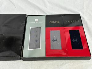 未使用 セリーヌ メンズ ビジネスソックス 3点セット 25cm CELINE