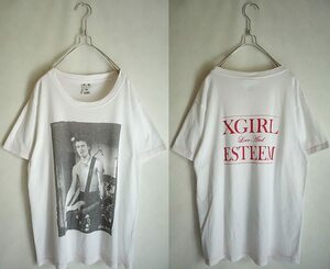 XGIRL Love And ESTEEM Sid Vicious base photo Schott T-shirt * X-girl ×sido* vi car s